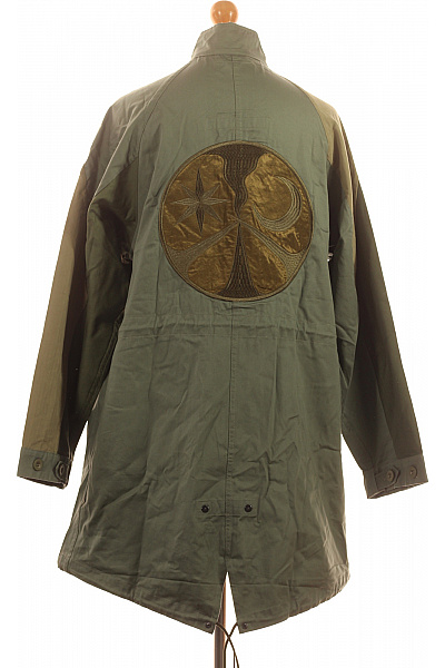 Pánská khaki parka bavlněná prodloužená outdoorová moderní Vel. L | Unimoda | obrázek 3