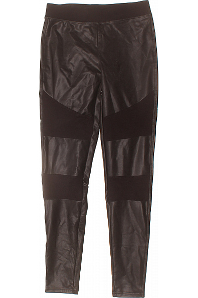 URBAN CLASSICS Dámské černé koženkové legíny s průstřihy Vel. S | URBAN CLASSICS | obrázek 2