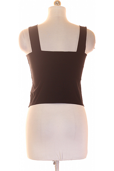 dámské černé tílko bez rukávů basic crop top s hranatým výstřihem Vel. 40 | Unimoda | obrázek 3