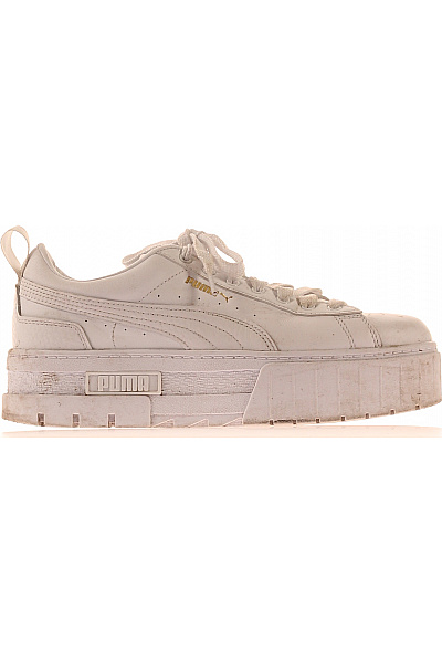 Puma Dámské Tenisky Na Platformě Bílé Kožené šněrovací Volnočasové Velikost 38.5