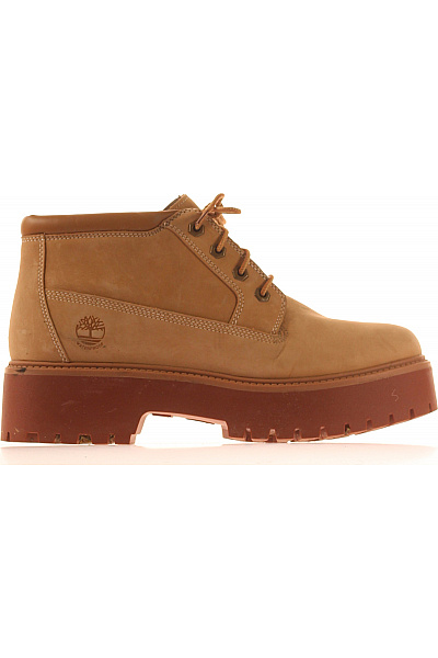 Timberland Kotníkové šněrovací Boty Na Platformě Semišové Podzimní Velikost 42