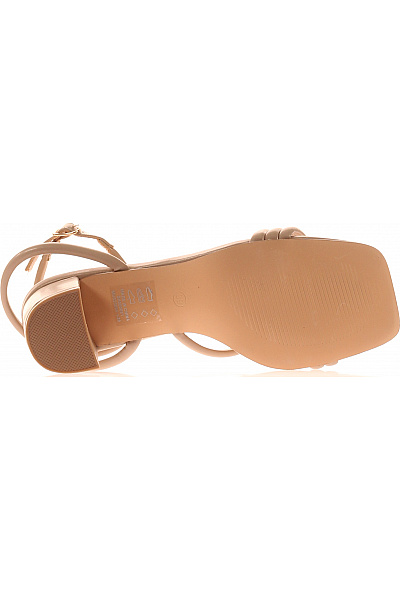 musk Dámské béžové sandály na podpatku s páskem Vel. 39 | musk | obrázek 3