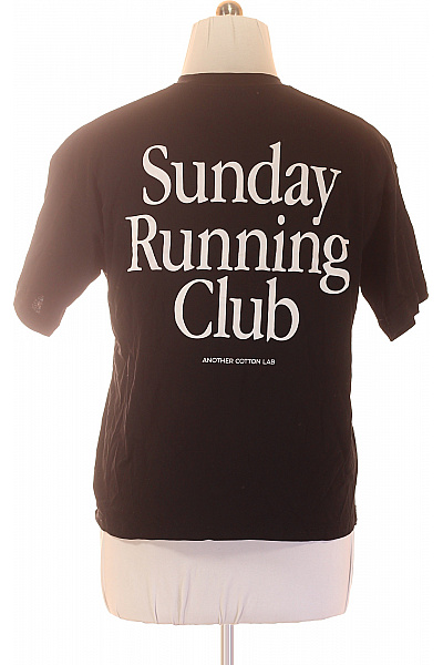 Černé tričko s krátkým rukávem a nápisem Sunday Running Club Velikost m | Unimoda | obrázek 2