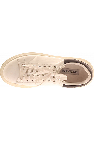 Steve Madden Dámské bílé tenisky na platformě kožené šněrovací volnočasové Vel. 40 | Steve Madden | obrázek 2