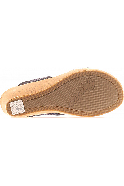 SKECHERS Dámské modré textilní sandály na klínku s páskem Vel. 38 | SKECHERS | obrázek 3