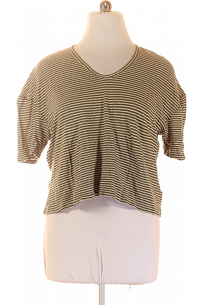 Marc O´Polo Zelené pruhované tričko s krátkým rukávem crop top Vel. XL | Marc O´Polo | obrázek 2