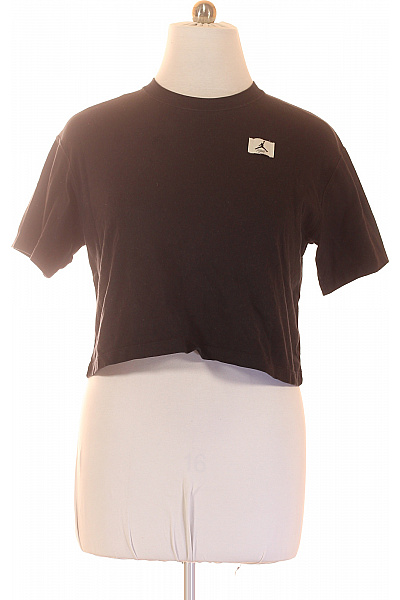 Nike dámské černé tričko s krátkým rukávem crop top basic Vel. L | Nike | obrázek 2