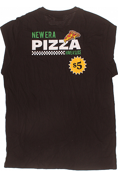 New Era Černé tričko s krátkým rukávem a potiskem pizzy Vel. 2XL | New Era | obrázek 3
