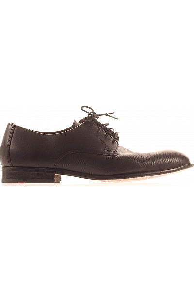 LLOYD Pánské černé Kožené šněrovací Polobotky Elegantní Vel. 42