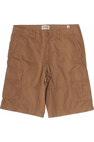 JACK & JONES pánské bavlněné cargo kraťasy volnočasové hnědé s kapsami Vel. EU M | JACK & JONES | obrázek 2