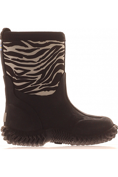 Dětské Holínky černobílé Zebra Gumové Nepromokavé