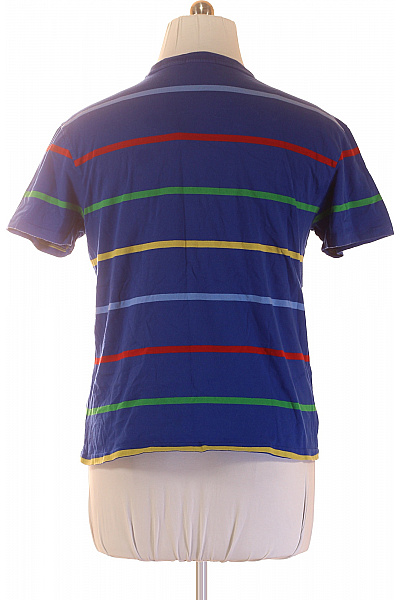 Ralph Lauren pánské tričko s krátkým rukávem pruhované modré Vel. M | Ralph Lauren | obrázek 3