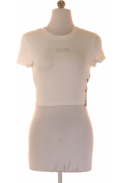 Von Dutch Dámské bílé tričko s krátkým rukávem a nápisem crop top Vel. s | Von Dutch | obrázek 2