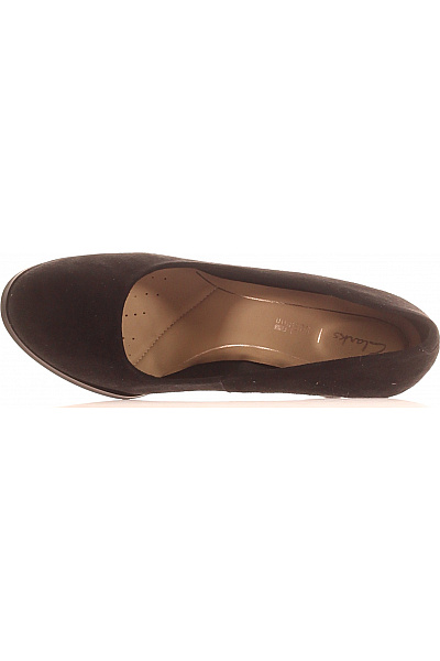 Clarks Dámské černé semišové lodičky na podpatku elegantní Vel. 40 | Clarks | obrázek 2