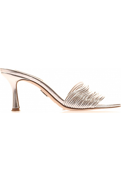 Steve Madden Dámské Stříbrné Sandály Na Podpatku Vel. 37
