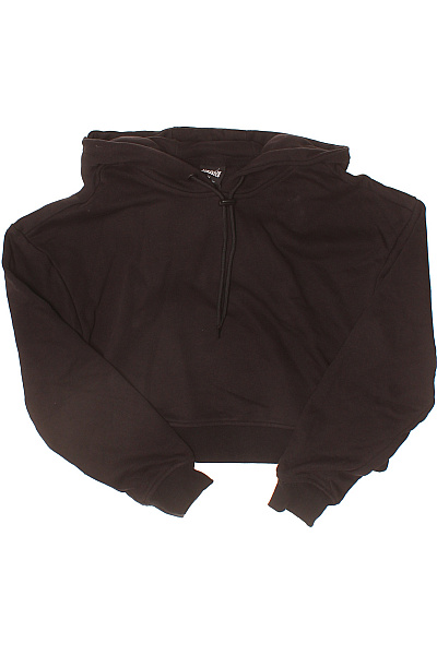URBAN CLASSICS dámská černá crop mikina s kapucí a dlouhým rukávem Vel. m | URBAN CLASSICS | obrázek 2