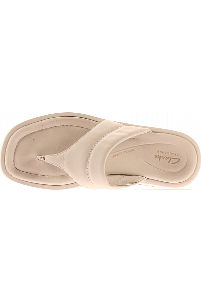 Clarks Dámské béžové žabky na platformě volnočasové letní kožené Vel. EU 39 | Clarks | obrázek 2