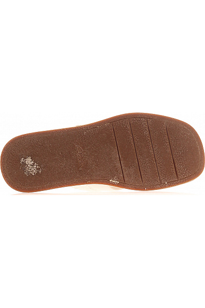 Clarks Dámské béžové žabky na platformě volnočasové letní kožené Vel. EU 39 | Clarks | obrázek 3