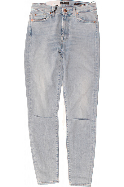 7 For All Mankind Dámské Džíny Modré Vysoký Pas Skinny Velikost 26