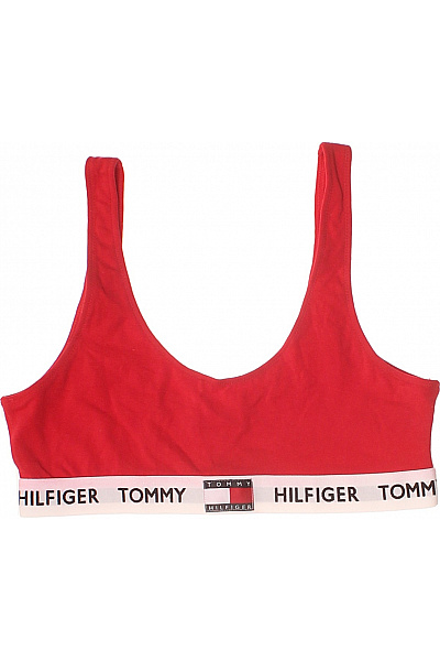 TOMMY HILFIGER červený Crop Top Podprsenkový Top Hladký Velikost S
