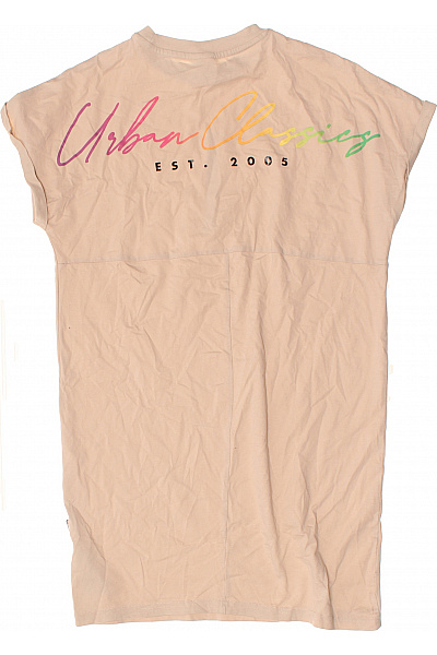 URBAN CLASSICS Dámské tričkové šaty béžové volnočasové jednoduché oversized Velikost s | URBAN CLASSICS | obrázek 3