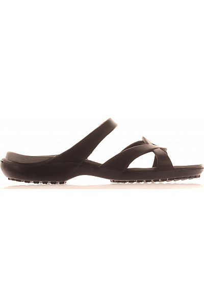 Crocs Dámské černé Gumové Sandály Na Nízkém Podpatku