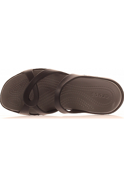 crocs Dámské černé gumové sandály na nízkém podpatku | crocs | obrázek 2