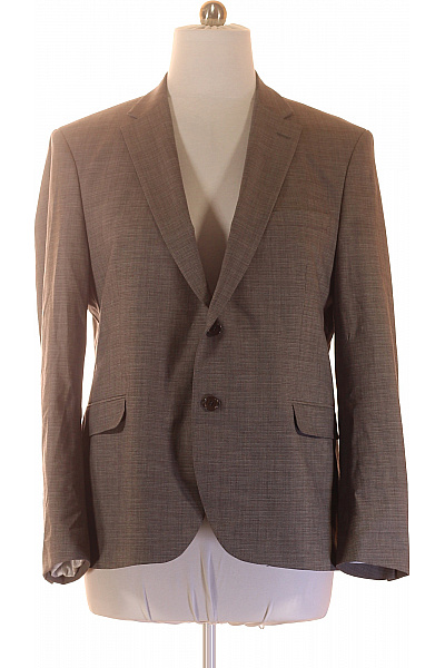 LAWRENCE GREY Pánské Sako Elegantní Business šedé Vzorované Jednořadé Velikost 58