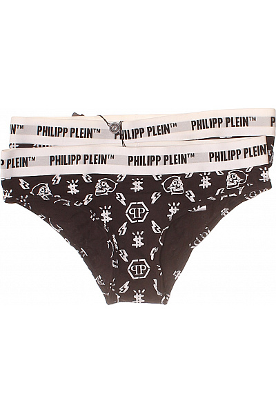PHILLIP PLEIN dámské kalhotky černé s potiskem ležérní Vel. EU XL | PHILLIP PLEIN | obrázek 2