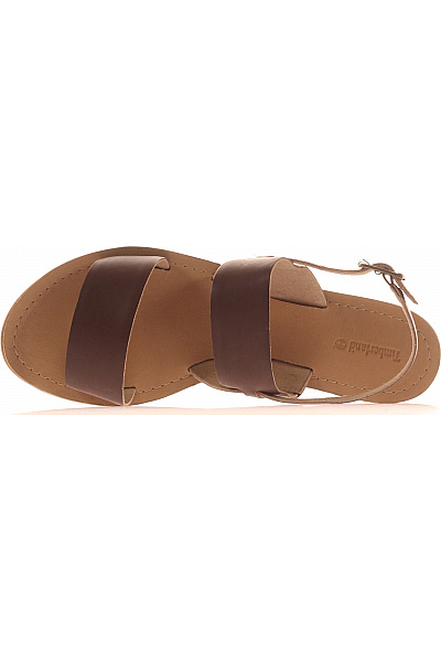 Timberland Dámské kožené sandály bez podpatku hnědé letní | Timberland | obrázek 2