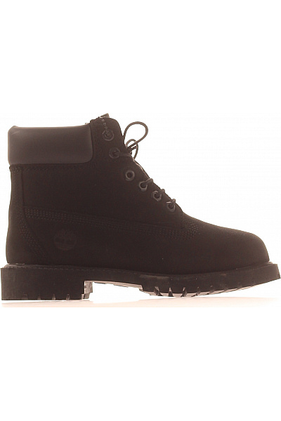Timberland Dětské Kotníkové šněrovací černé Semišové Boty Velikost 34