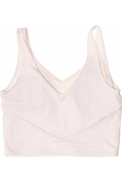 aimn Dámská bílá hladká podprsenka crop top na cvičení Velikost M | aimn | obrázek 3