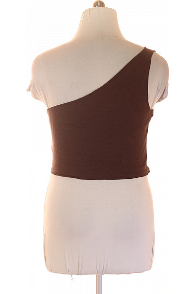 URBAN CLASSICS dámské hnědé tričko bez rukávů asymetrické crop top Velikost XXL | URBAN CLASSICS | obrázek 3