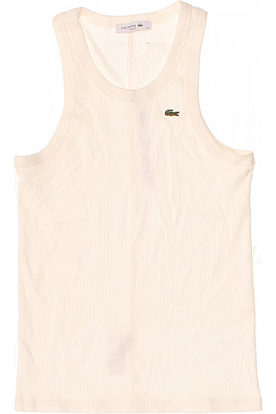 LACOSTE Dámské Bavlněné Tílko Basic S Kulatým Výstřihem Jednobarevné Vel. 40