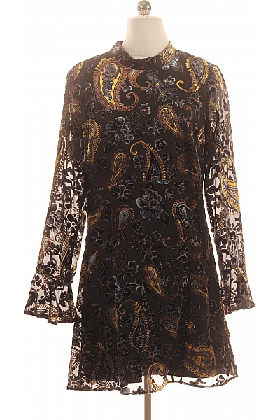Guess dámské šaty s dlouhým rukávem černé paisley Velikost EU 32 | Guess | obrázek 2