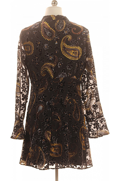 Guess dámské šaty s dlouhým rukávem černé paisley Velikost EU 32 | Guess | obrázek 3