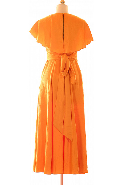 Closet Oranžové zavinovací šaty maxi volnočasové letní Vel. 38 | Closet | obrázek 2