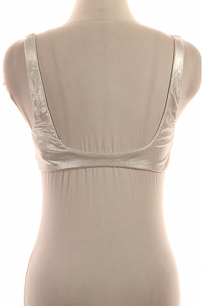stříbrný třpytivý crop top s potiskem Vel. M | Unimoda | obrázek 3