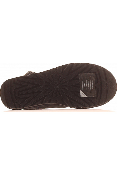 UGG Černé kožené válenky s kožíškem kotníkové zimní zateplené Vel. 38 | UGG | obrázek 3
