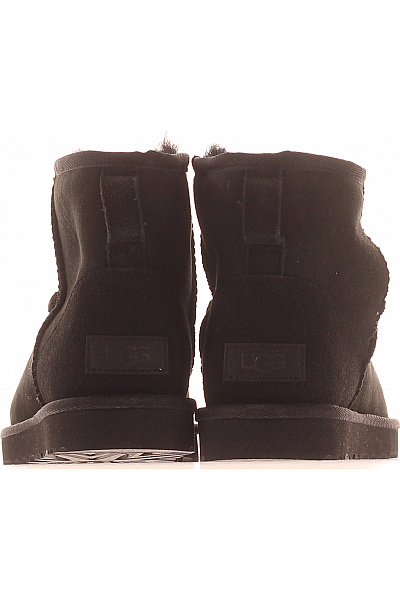 UGG Černé kožené válenky s kožíškem kotníkové zimní zateplené Vel. 38 | UGG | obrázek 4