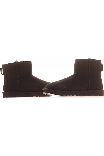 UGG Černé kožené válenky s kožíškem kotníkové zimní zateplené Vel. 38 | UGG | obrázek 5