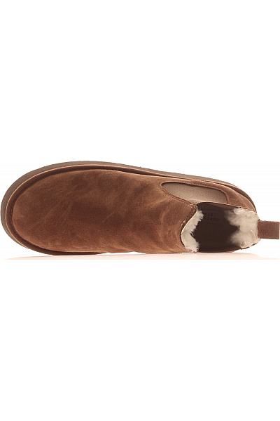 Copenhagen shoes Hnědé semišové kotníkové boty chelsea s kožíškem na platformě Velikost 43 | Copenhagen shoes | obrázek 2