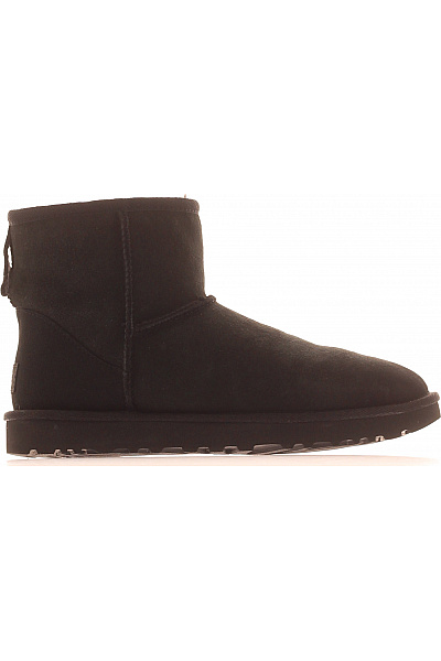 UGG Dámské černé Kožené Válenky Velikost 38
