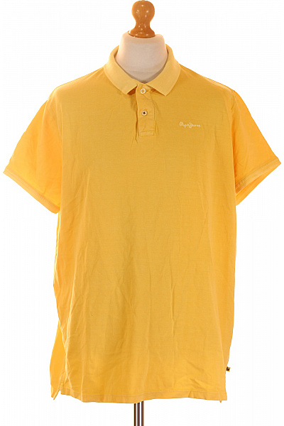 Pepe Jeans Pánské žluté polo tričko s krátkým rukávem a výšivkou Vel. EU XXL | Pepe Jeans | obrázek 2