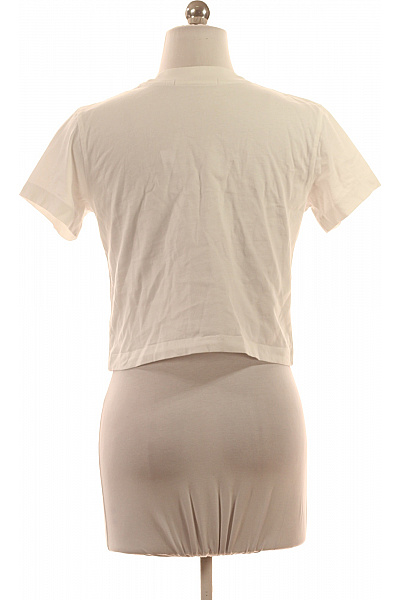 Calvin Klein Dámské tričko s krátkým rukávem bílé crop top s nápisem Velikost S | Calvin Klein | obrázek 3