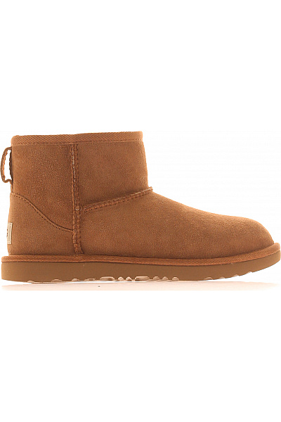 UGG Dámské Hnědé Kožené Kotníkové Válenky Semišové Zateplené Velikost 36