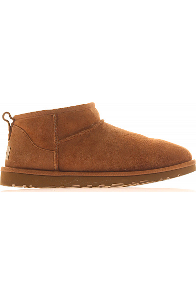 UGG Hnědé Kožené Kotníkové Válenky Semišové Vel. EU 40