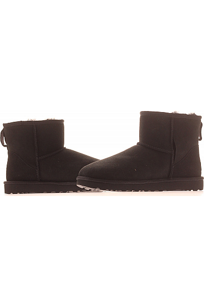 UGG Černé kožené válenky s kožíškem zimní Vel. 39 | UGG | obrázek 5
