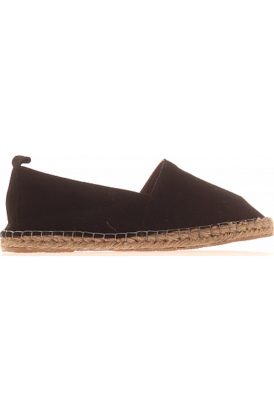 Dámské černé Semišové Espadrilky Volnočasové Letní Nazouvací Vel. 38