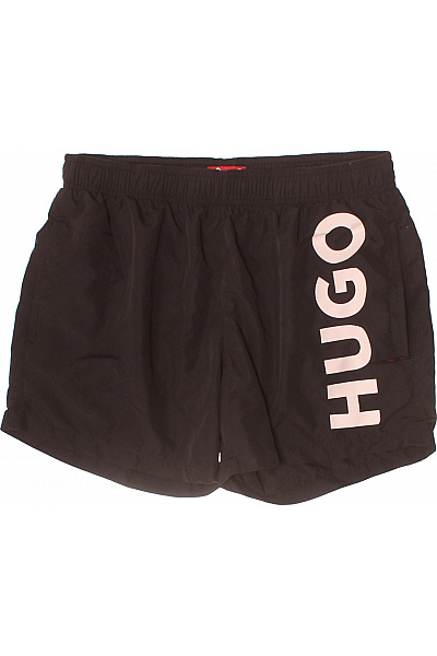Hugo Boss Pánské černé Kraťasy S Potiskem Volnočasové Sportovní Vel. M